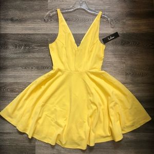 Darling Delight Yellow Skater Dress - Lulus